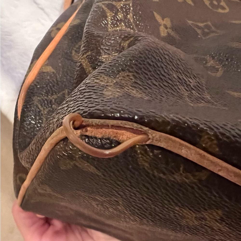 AS IS ….Louis  Vuitton Palermo Classic Brown Monogram Bag- SM TEAR BOTTOM OF BAG - Picture 13 of 15